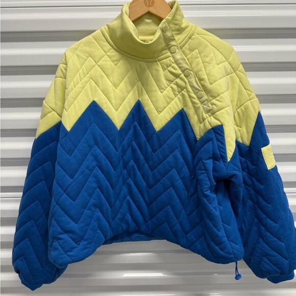 🆕Free People Pullover Zig Zag Dandelion Combo SZ S NWOT - Picture 3 of 11